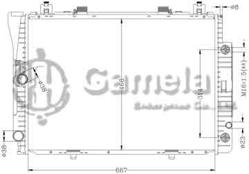 6140035N - Radiator for BENZ W140/S320 '92-00 AT OEM: 140 500 2103 DPI: 1847