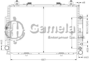 6140037N - Radiator for BENZ W140/S600 '90-00 AT OEM: 140 500 1403/1603 DPI: 1313 1315