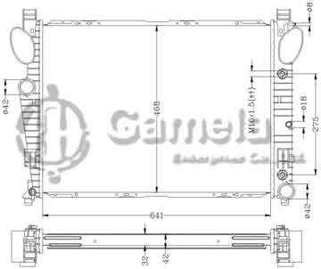 6140039N - Radiator for BENZ W215/S550 '99- AT BENZ W220/S430/S500 '98- AT OEM: 220 500 0903 DPI: 2652