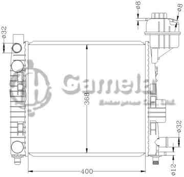 6140046N - Radiator for BENZ W168/A140/A160 '97-00 MT OEM: 168 500 0002