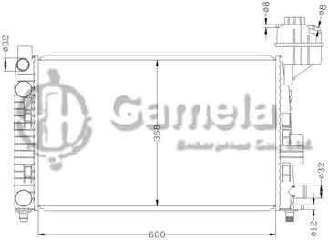 6140048N - Radiator for BENZ W168/A140/A160 '97-00 MT OEM: 168 500 0202/0602