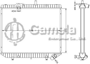 6140065N - Radiator for BENZ MB100/140 (雙龍面包車) MT OEM: 661 500 3902