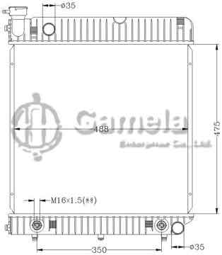 6140069N - Radiator for BENZ 207D/209D/307D '68-77 AT OEM: 601 500 5503/8203