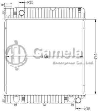 6140070N - Radiator for BENZ 207D/209D/307D '68-77 MT OEM: 601 500 6503/7003/7503 601 500 7803/8103/8403