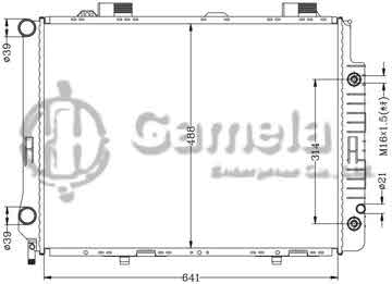 6140075N - Radiator for BENZ W210/E280/E320 '95-97 AT OEM: 210 500 0903 DPI: 2189