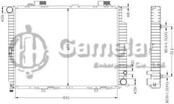 6140077N - Radiator for BENZ W210/E300D/E420 '95-99 AT OEM: 210 500 1203 DPI: 2069