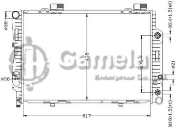 6140081N - Radiator for BENZ W202/C280 '93-00 AT OEM: 202 500 4103 DPI: 1845