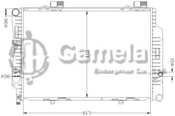 6140082N - Radiator for BENZ W202/C280 '93-00 MT