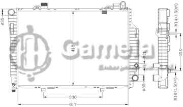 6140093N - Radiator for BENZ W202/C250 '95-00 AT OEM: 202 500 5603