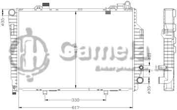 6140094N - Radiator for BENZ W202/C250 '95-00 MT