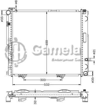 6140096N - Radiator for BENZ W124/250D/E250D/E300D '84- MT OEM: 124 500 1702