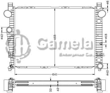 6140098N - Radiator for BENZ W220/S280/S320 '97-99 MT BENZ W220/S430/S500 '97-99 MT