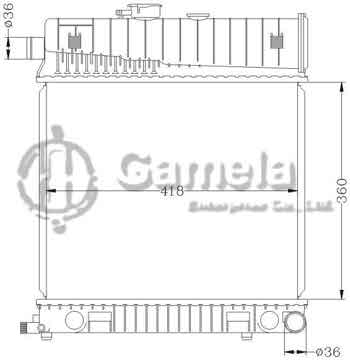 6140100N - Radiator for BENZ W202/C180/C200/C230 '93-00 MT BENZ W210/E200/E230 '95- MT