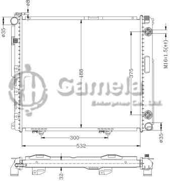 6140103N - Radiator for BENZ W124/250D/E250D/E300D '84- AT