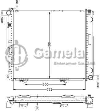 6140104N - Radiator for BENZ W124/250D/E250D/E300D '84- MT