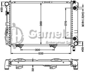 6140109N - Radiator for BENZ W124/200D/250TD '84-93 AT OEM: 124 500 0503/2403