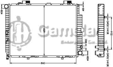 6140113N - Radiator for BENZ E-CLASS W210/E300TD '95- AT OEM: 210 500 3203/6603