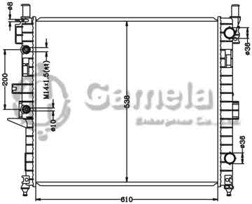 6140115N - Radiator for BENZ ML-CLASS W163 ML270 '98- AT OEM: 163 500 0103