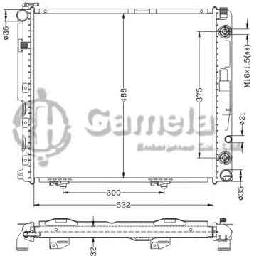 6140116NA - Radiator for BENZ E-CLASS W124 E250D '84- AT BENZ E-CLASS W124 E300D '84- AT