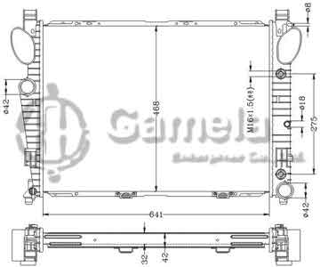 6140120NA - Radiator for BENZ W220/S280/S320/S350 '98- AT OEM: 220 500 1403/2403