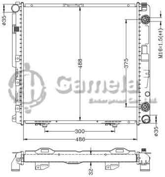 6140121NA - Radiator for BENZ E-CLASS W124 E200 '84- AT OEM: 124 500 6202/6303