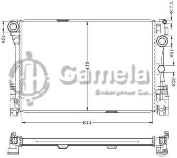 6140123NA - Radiator for BENZ GLK '11- MT