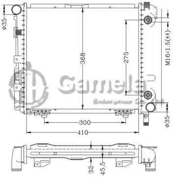 6140127NA - Radiator for BENZ C-CLASS W201/190E 2.3 '82- AT OEM: 201 500 2903/6003/6103