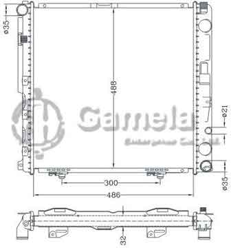 6140128NA - Radiator for Mercedes E-CLASS W124 E200 '84- MT OEM: 124 500 62 03