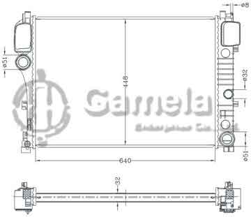 6140132NA - Radiator for Mercedes S-CLASS W211 '05- MT Mercedes CL-CLASS W216 '06- MT OEM: 221 500 2503