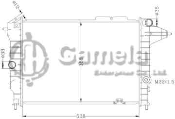 6142002AN - Radiator for OPEL VECTRA 1.7/1.8/2.0L '88-92 MT