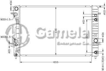 6142015AN - Radiator for OPEL OMEGA 2.5/2.6/3.0/3.2i '94- AT OEM: 52463049/52463050/52482600