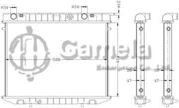 6142047N - Radiator for OPEL FRONTERA A '91-95 MT OEM: 1300119/1300121