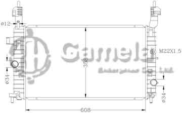 6142054AN - Radiator for OPEL MERIVA 1.7 CDTi '03- MT