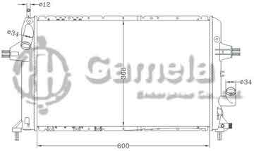 6142064ANA - Radiator for OPEL ASTRA G/ZAFIRA A 1.7(D) '98- MT OEM: 9192586/1300 209/9129517