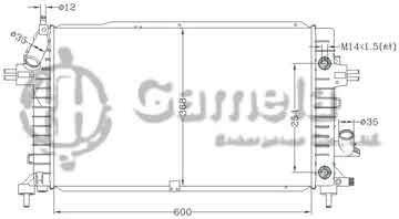 6142065ANA - Radiator for OPEL ASTRA H/ZAFIRA B 1.7(D) '04- AT