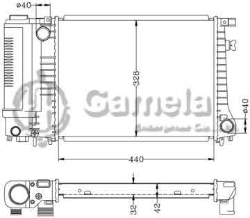 6144002N - Radiator for BMW 316/318/520/525i '87-95 MT OEM: 1712982/1719302 1719304/1723537