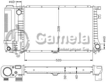 6144004N - Radiator for BMW 520i '88-95 MT OEM: 1712986/1719308/1723941