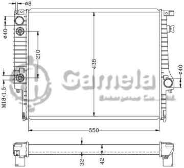 6144013N - Radiator for BMW 320/325/530/730i '91-94 AT OEM: 1468079/1709457/1719261 DPI: 975