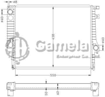 6144014N - Radiator for BMW 320/325/730i '91-94 MT OEM: 1468078/1719260/2241912