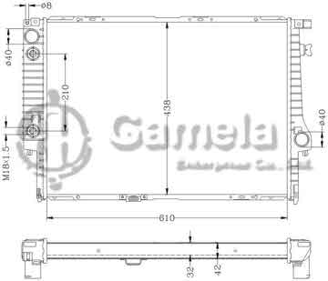 6144015N - Radiator for BMW 530/535/730/735i '85-93 AT OEM: 1723467 DPI: 942