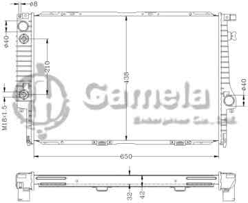 6144017N - Radiator for BMW 530/730/750/850i '86-95 AT OEM: 1468081/1712265/1712267 1723398/1723468/2243446 DPI: 1753