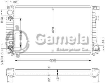 6144025N - Radiator for BMW 530/535/730/735i '85-94 AT OEM: 1712365/1723365