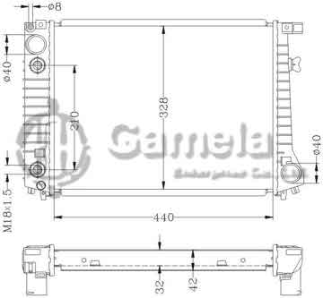 6144027N - Radiator for BMW 320/325i '87-90 AT OEM: 1719355