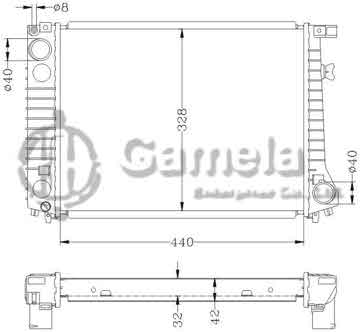 6144028N - Radiator for BMW 320/325i '87-90 MT OEM: 1719256