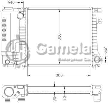 6144030N - Radiator for BMW 316/318i '87-90 MT OEM: 1719024