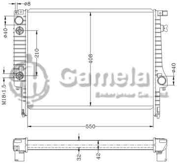 6144039NA - Radiator for BMW 3E36/325TD '90-99 AT OEM: 2.244.647/2.244.648