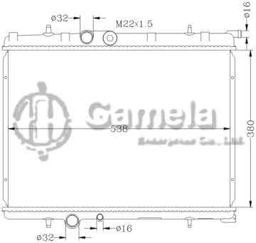 6150005N - Radiator for PEUGEOT 206 MT