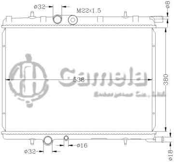 6150007N - Radiator for PEUGEOT 307 MT