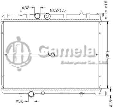 6150009N - Radiator for PEUGEOT 307 MT