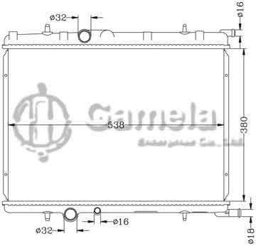 6150012N - Radiator for PEUGEOT 307 MT